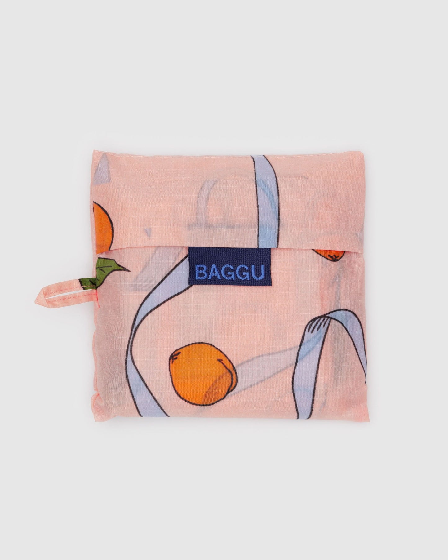 紐約 BAGGU|經典款 杏桃緞帶 Apricots & Ribbons - 大|購物袋 環保袋 收納袋 手提袋