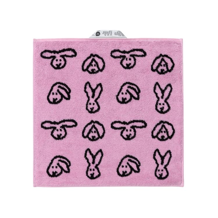 韓國 Warmgrey tail|BUNNY BUNNY - PINK 粉紅兔|純棉擦手巾 手帕