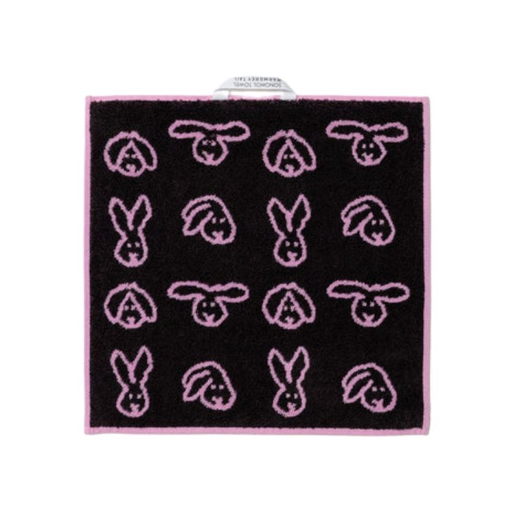 韓國 Warmgrey tail|BUNNY BUNNY - PINK 粉紅兔|純棉擦手巾 手帕