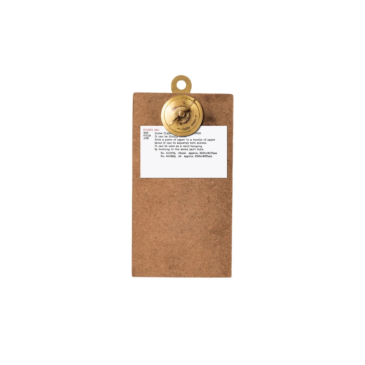PUEBCO|SCREW CLIPBOARD / Check
