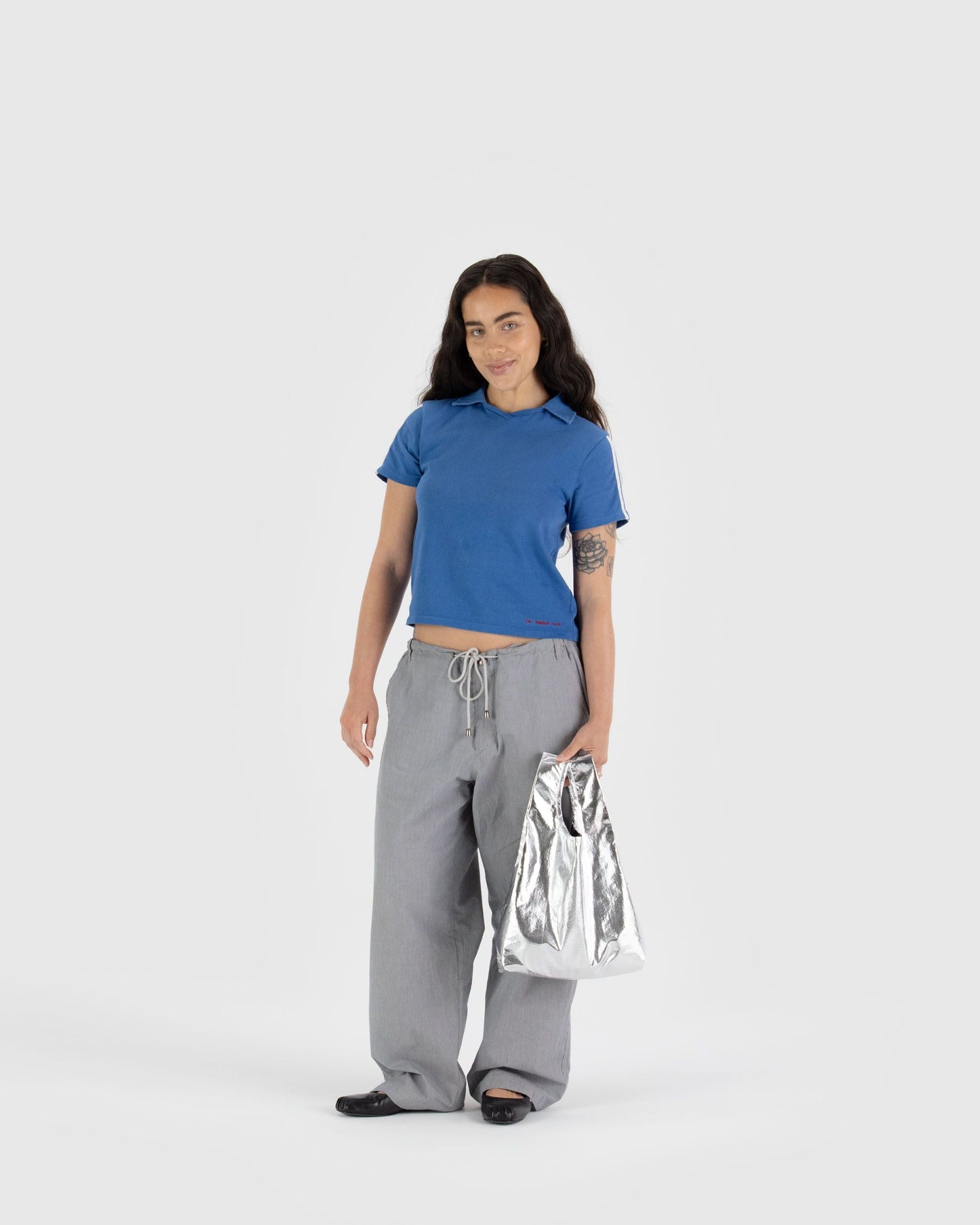 紐約 BAGGU|特殊金屬感系列 Silver Metallic - 大/小|購物袋 環保袋 收納袋 手提袋