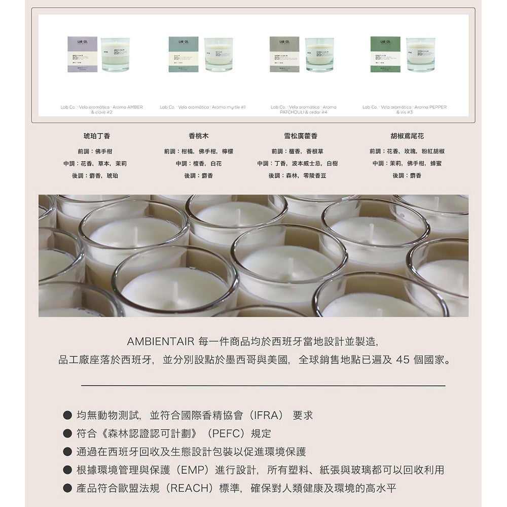 Ambientair|實驗室系列 香氛蠟燭 200g