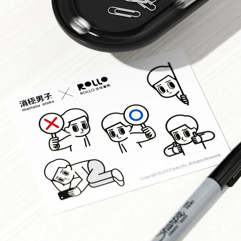 岸下事物 | ROLLO 滾珠筆筒 聯名款 消極男子