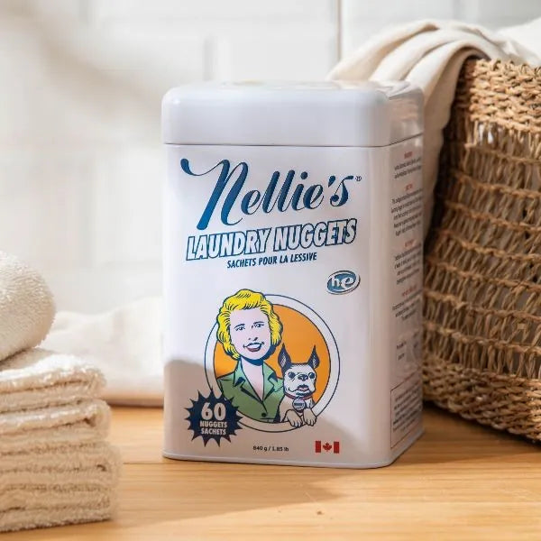 Nellie's |加拿大製 天然無毒 復古鐵盒洗衣粉 膠囊 60入