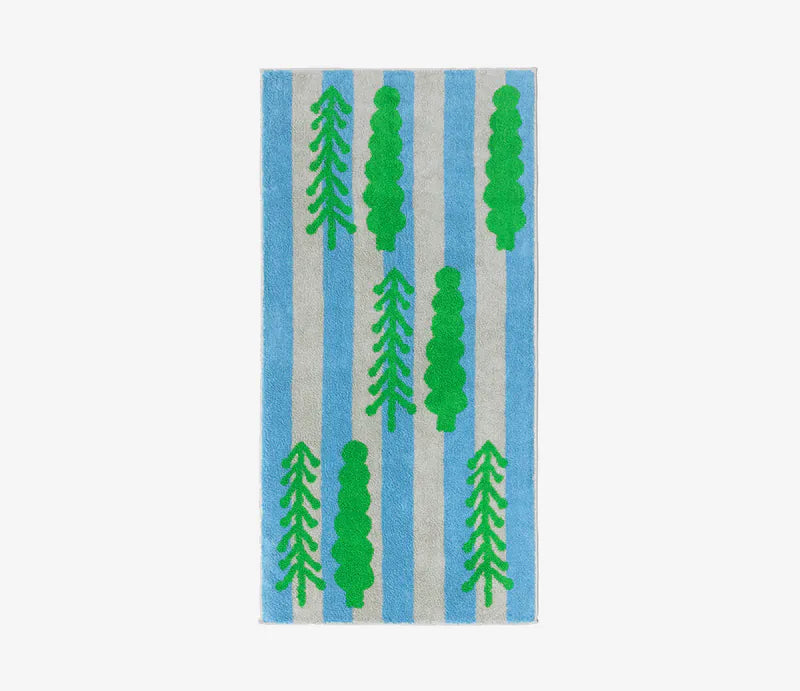 韓國 Warmgrey tail|TREES - GREEN 草綠森林|純棉毛巾 浴巾