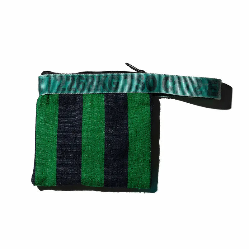 PUEBCO|RUG POUCH Green x Navy Blue / 地毯布收納包 綠 x 海軍藍