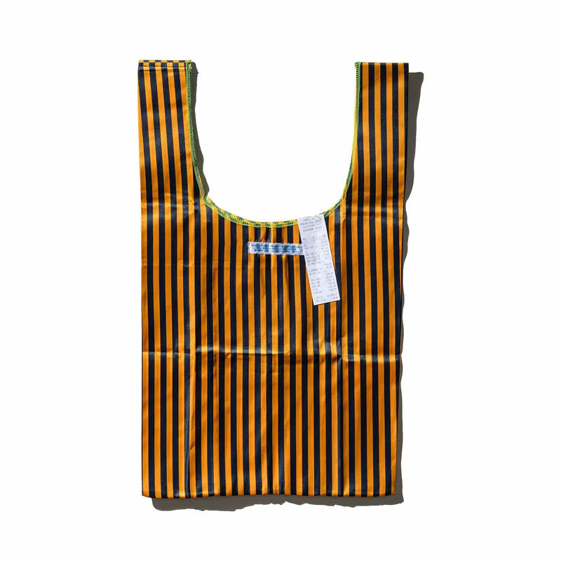 PUEBCO|SCHOOL TIE FABRIC BAG Navy Blue x Orange / 學生領帶再製環保提袋 海軍藍x橘