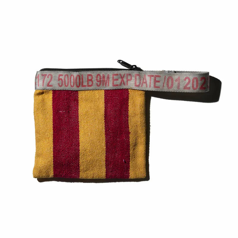 PUEBCO|RUG POUCH Mustard x Burgundy / 地毯布收納包 芥末黃 x 勃艮第酒紅