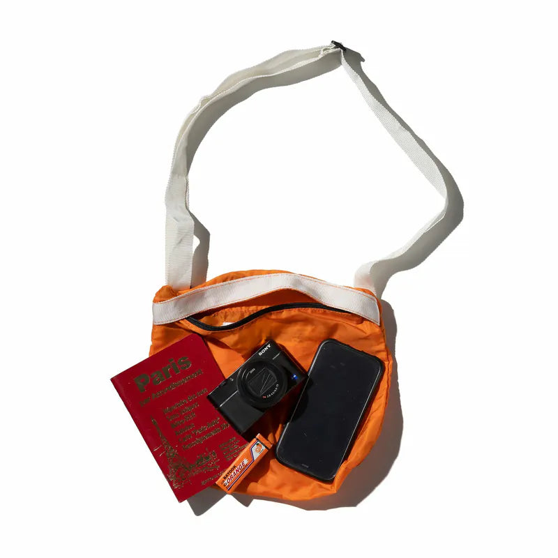 PUEBCO|VINTAGE HEAVY PARACHUTE SHOULDER POUCH Orange / 厚磅降落傘布再製斜背包 橘
