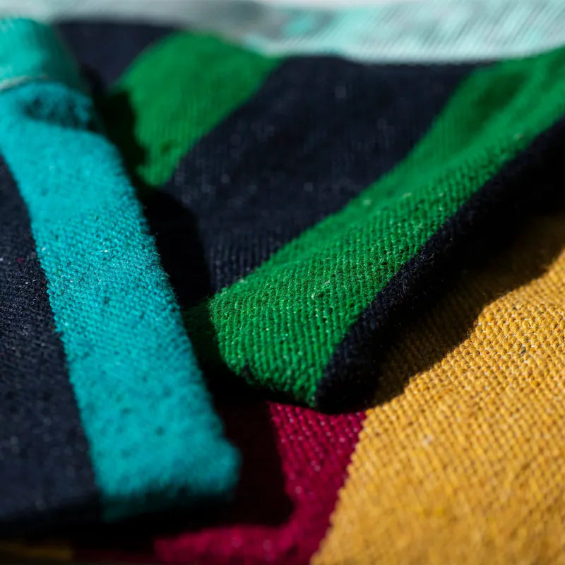 PUEBCO|RUG POUCH Green x Navy Blue / 地毯布收納包 綠 x 海軍藍