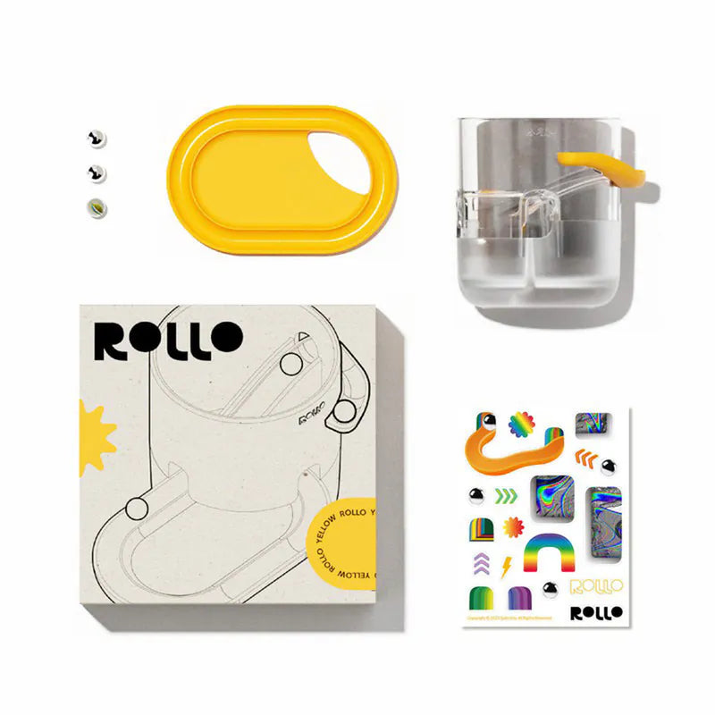 岸下事物 | ROLLO 滾珠筆筒 黑/黃