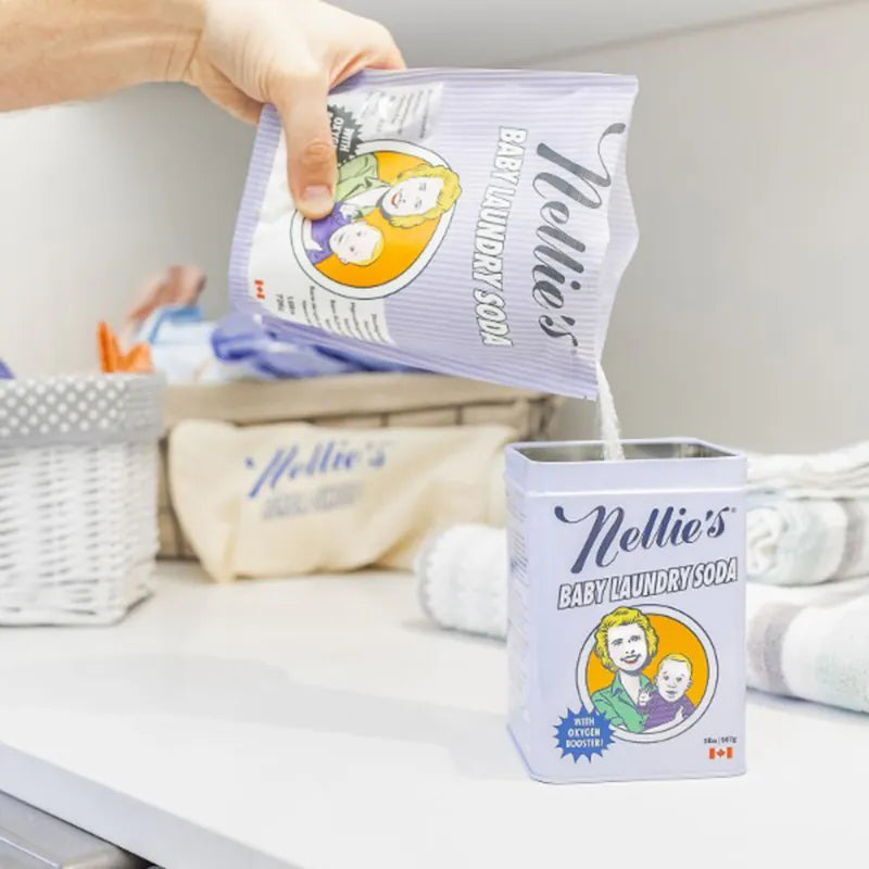Nellie's |加拿大製 天然無毒 復古鐵盒洗衣粉 小孩 1kg