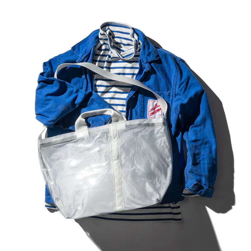 PUEBCO|COVERED PARACHUTE SHOULDER BAG White / 雙層降落傘布再製斜背包 白