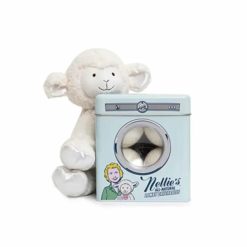 Nellie's | 加拿大復古存錢筒鐵盒 100% 純羊毛烘衣球