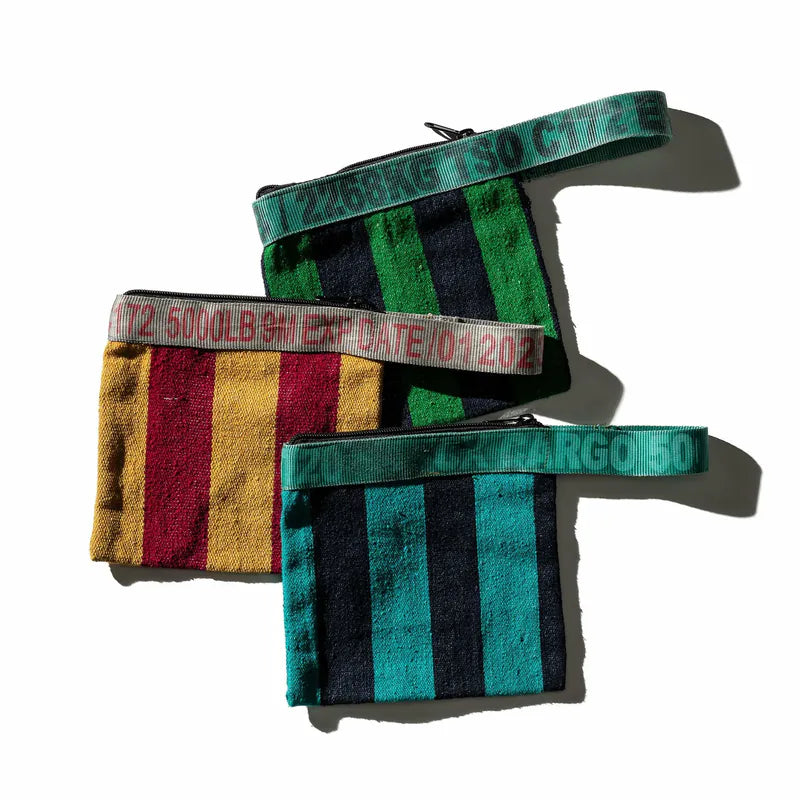 PUEBCO|RUG POUCH Green x Navy Blue / 地毯布收納包 綠 x 海軍藍