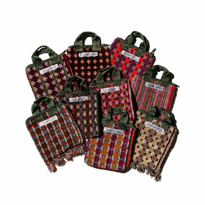 PUEBCO|TRUCK SEAT FABRIC SMALL TOTE / 貨車司機座墊小托特包