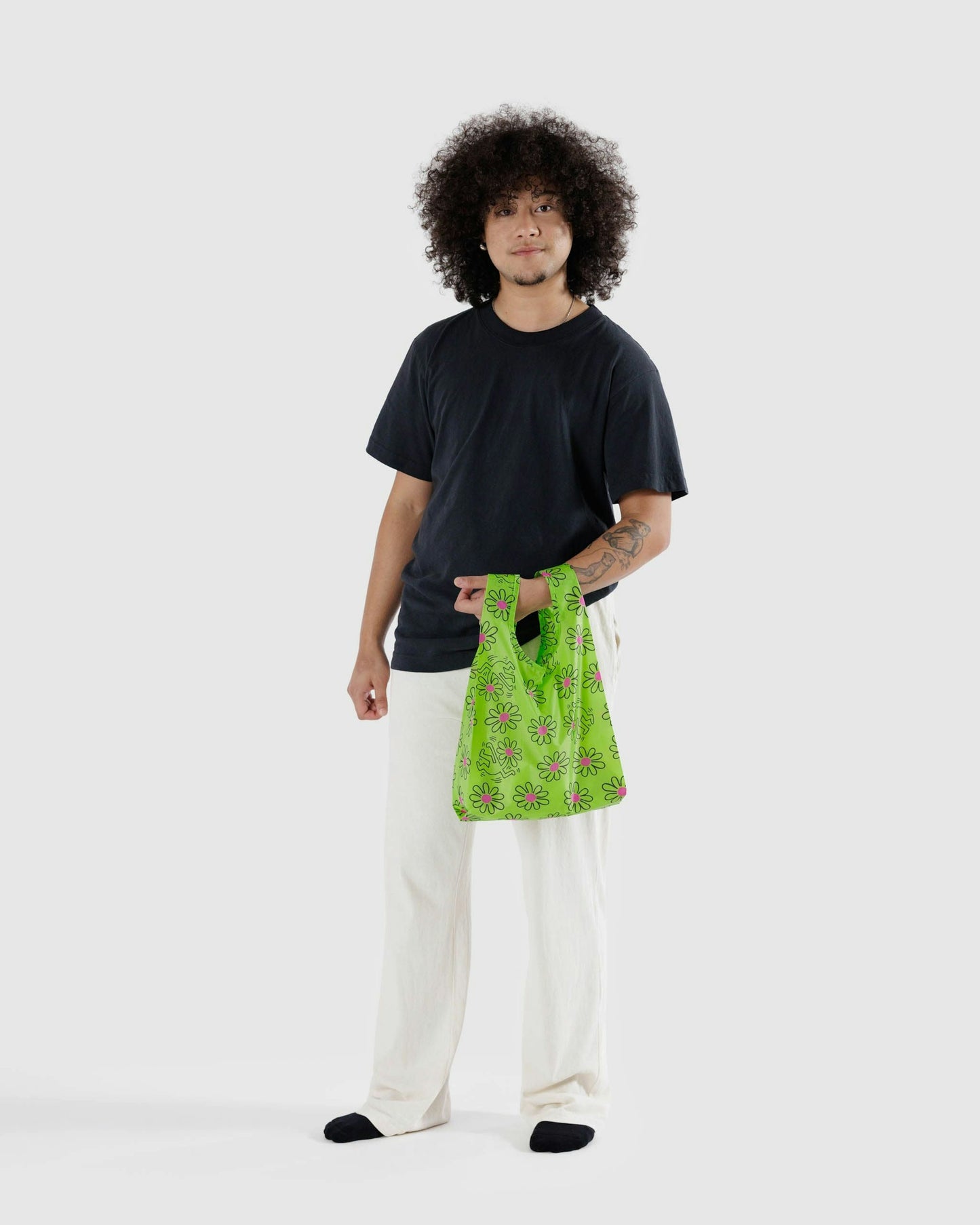紐約 BAGGU|Keith Haring系列 花-小|購物袋 環保袋 手提袋