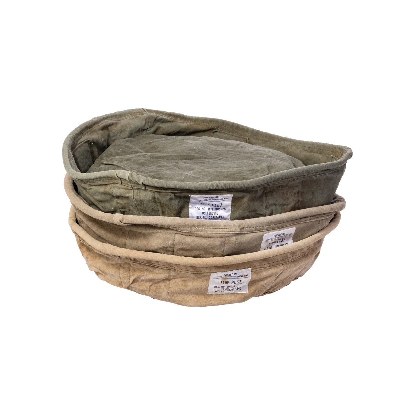 PUEBCO|VINTAGE TENT FABRIC PET BED / Large / 帳篷布寵物床