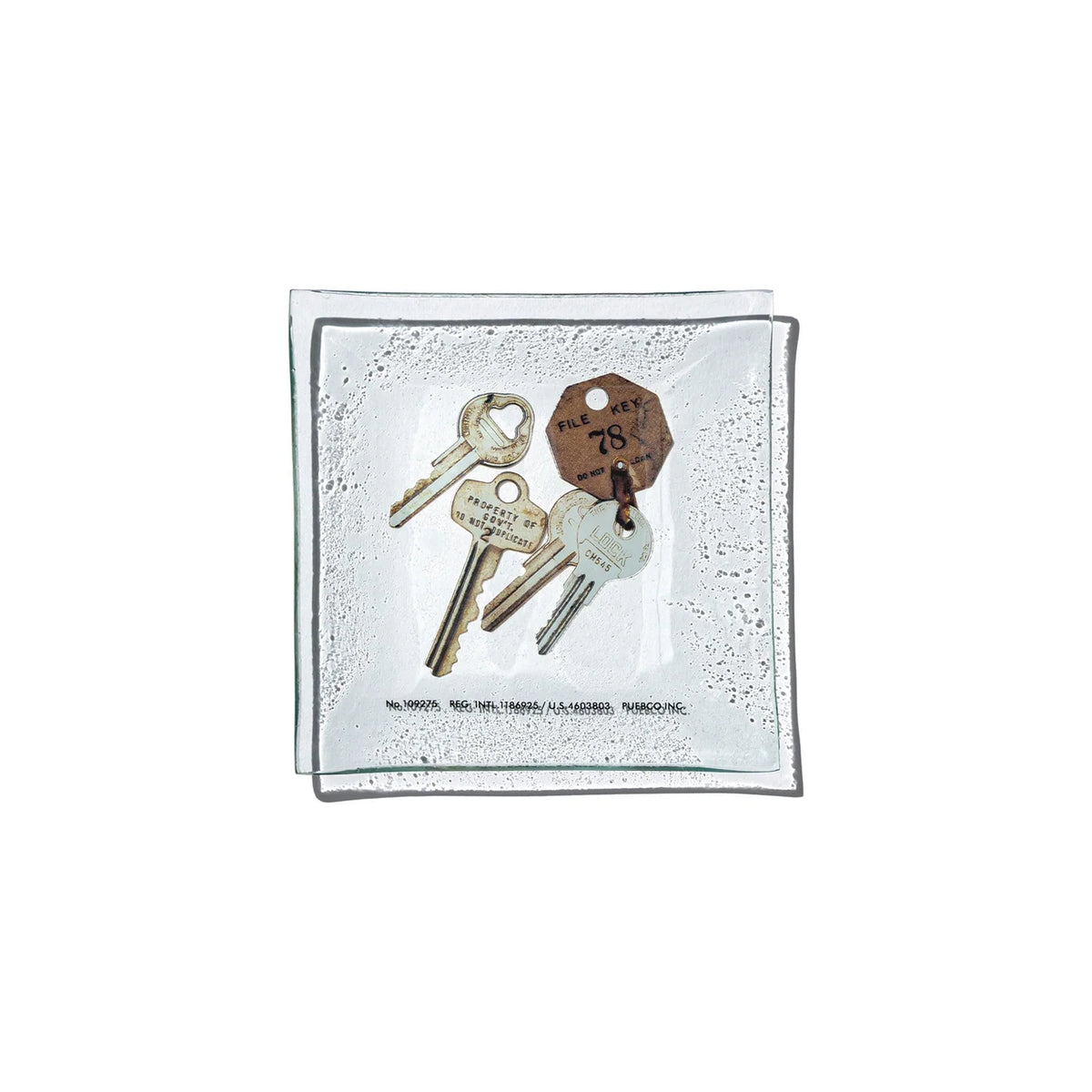 PUEBCO｜PRINTED GLASS TRAY / Key