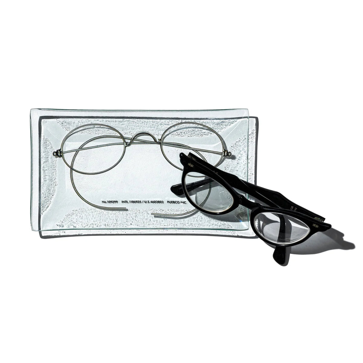 PUEBCO｜PRINTED GLASS TRAY / Glasses / 玻璃收納托盤