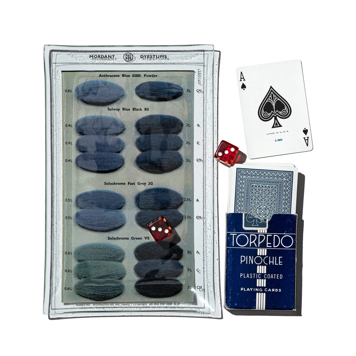 PUEBCO｜PRINTED GLASS TRAY / Dye Color Sample / 玻璃收納托盤