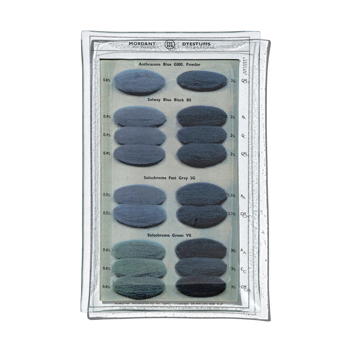 PUEBCO｜PRINTED GLASS TRAY / Dye Color Sample / 玻璃收納托盤