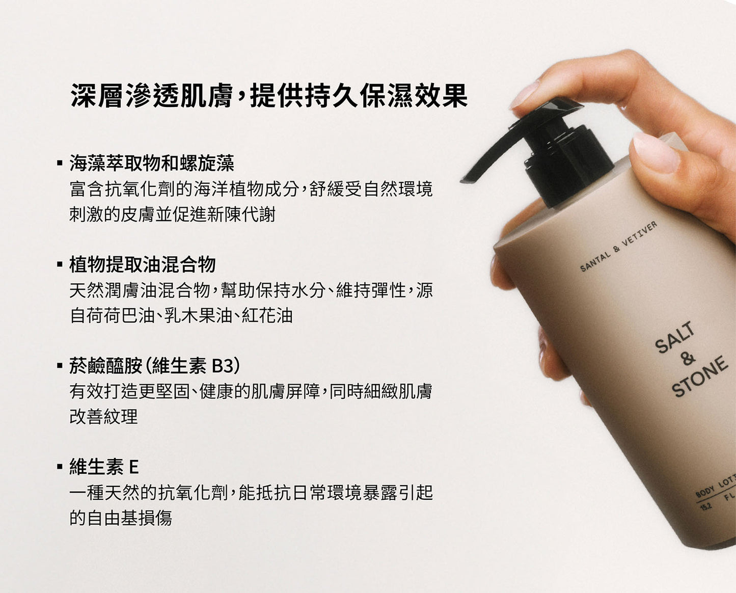 美國 SALT & STONE｜維生素B3保濕身體乳 乳液 450ml