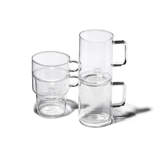 PUEBCO｜BOROSILICATE GLASS MUG / Shallow Stacking 耐熱玻璃馬克杯
