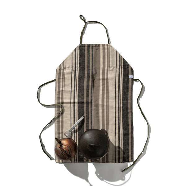 PUEBCO｜COTTON JUTE STRIPE APRON / 棉麻條紋圍裙