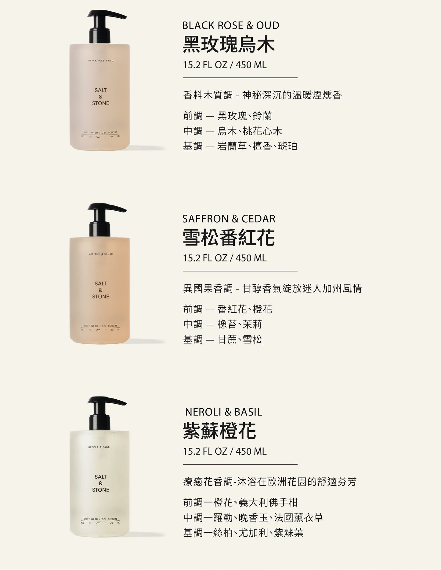 美國 SALT & STONE｜玻尿酸保濕潔膚露 450ml