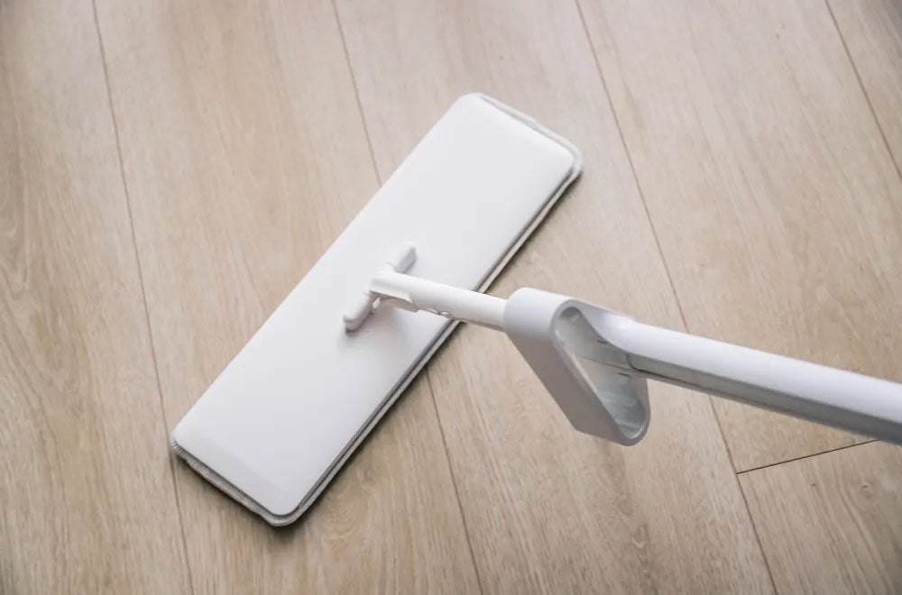 百潔PERCENT｜QUICK MOP 平板拖把1入＋替換拖布1入 (白/綠)