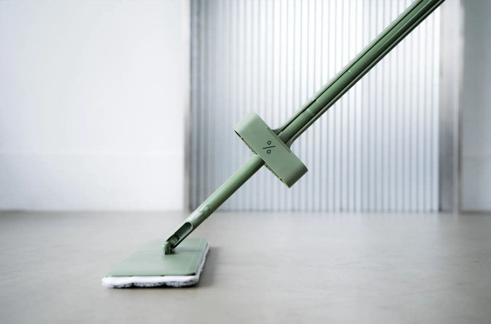 百潔PERCENT｜QUICK MOP 平板拖把1入＋替換拖布1入 (白/綠)