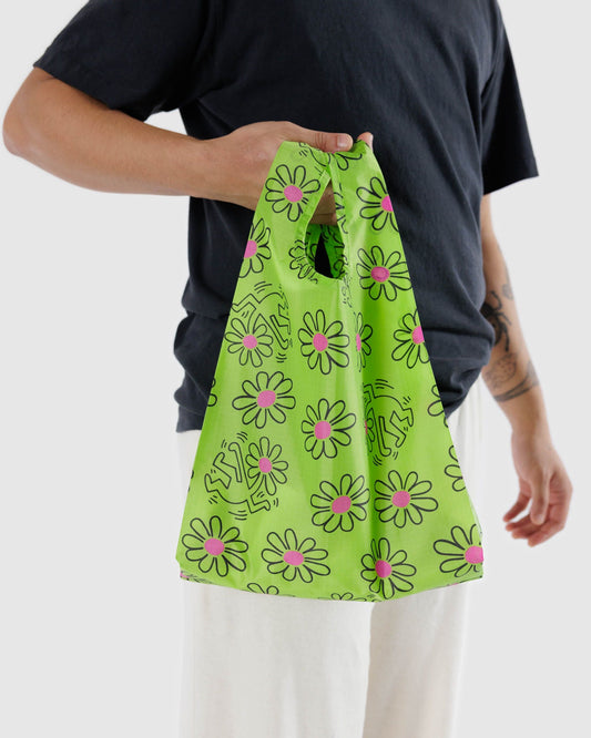 紐約 BAGGU｜Keith Haring系列 花－小｜購物袋 環保袋 手提袋