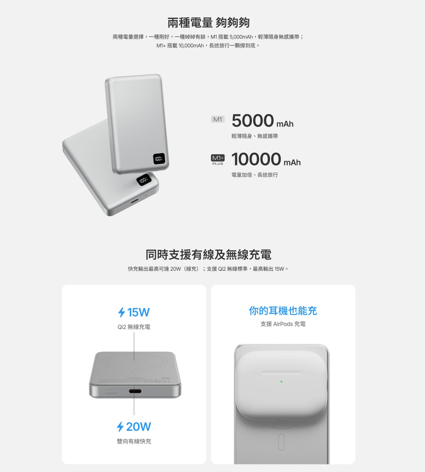 UNIPAPA｜固態磁吸行動電源 M1