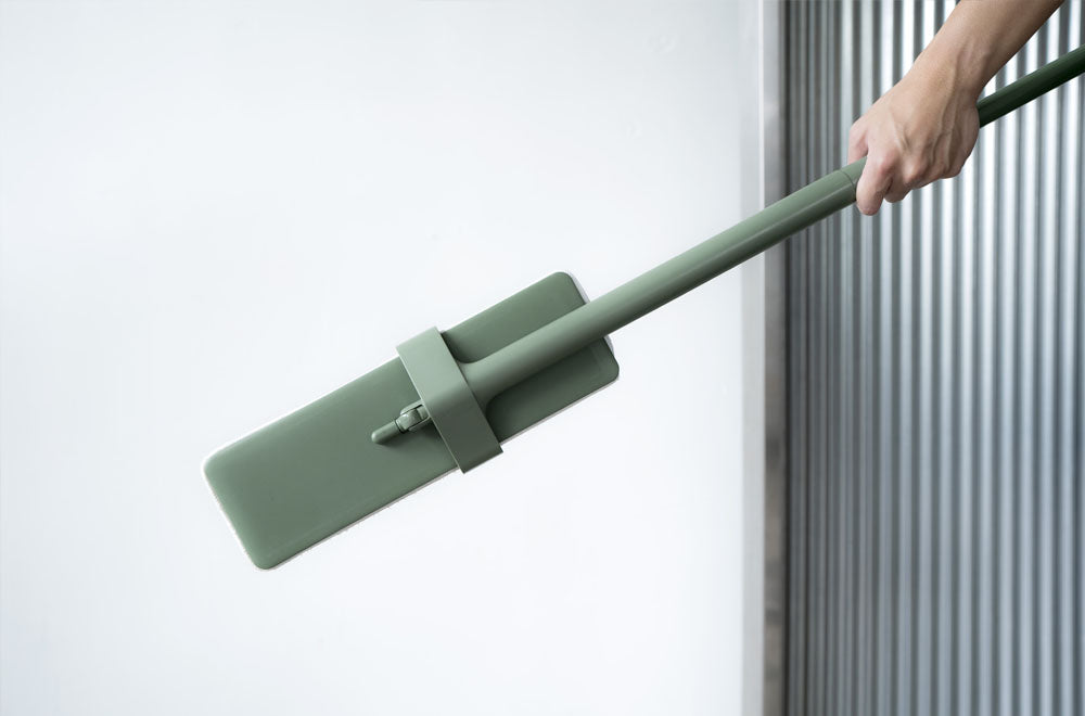 百潔PERCENT｜QUICK MOP 平板拖把1入＋替換拖布1入 (白/綠)