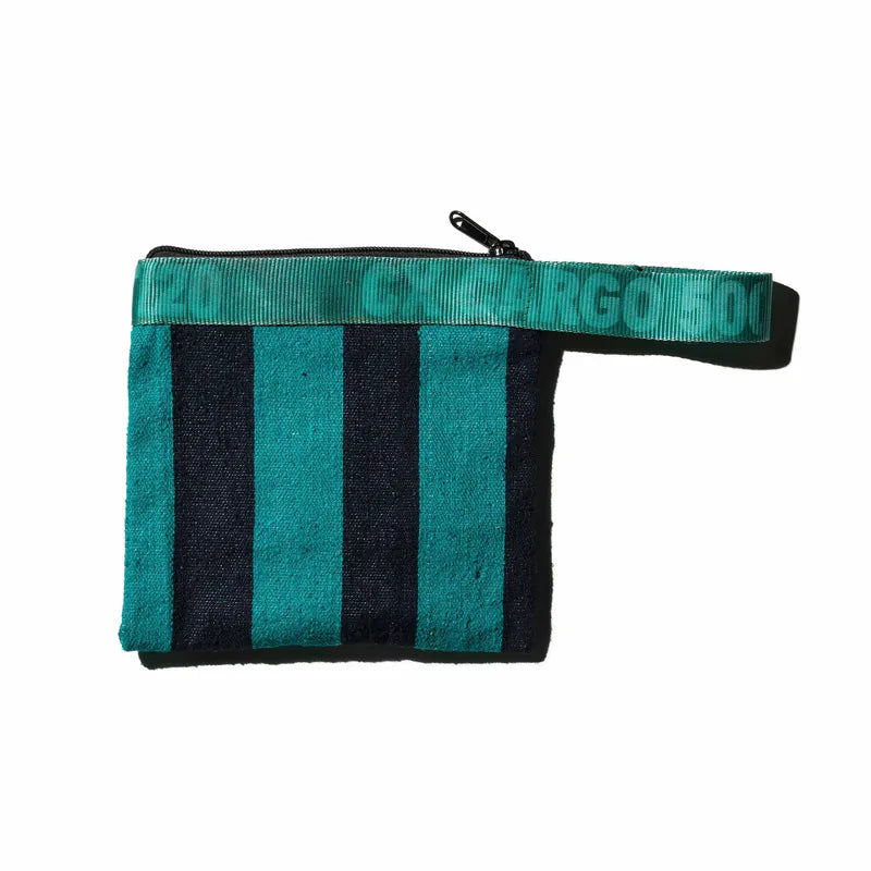 PUEBCO｜RUG POUCH Turquoise x Navy Blue / 地毯布收納包 土耳其藍 x 海軍藍