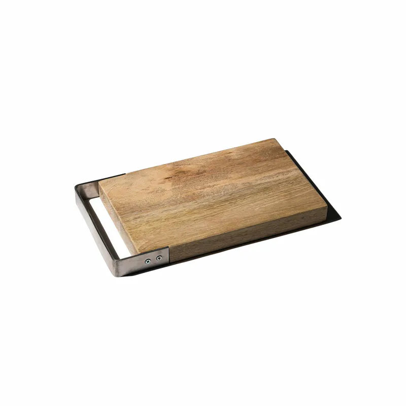 PUEBCO｜ CUTTING BOARD / 17 x 27 / 不鏽鋼提把木製調理砧板