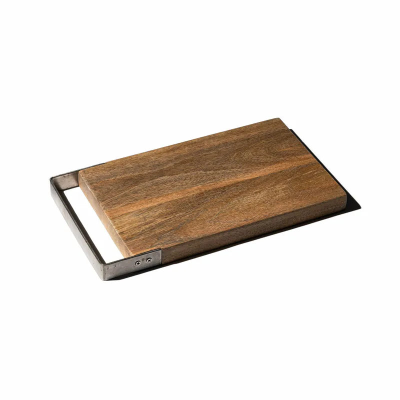 PUEBCO｜CUTTING BOARD / 20 x 32 / 不鏽鋼提把木製調理砧板