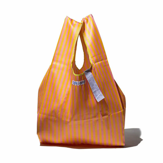 PUEBCO｜SCHOOL TIE FABRIC BAG Pink x Yellow / 學生領帶再製環保提袋 粉ｘ黃