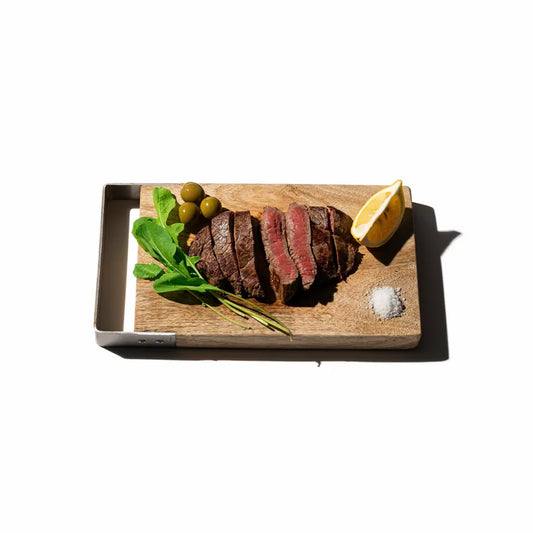 PUEBCO｜ CUTTING BOARD / 17 x 27 / 不鏽鋼提把木製調理砧板