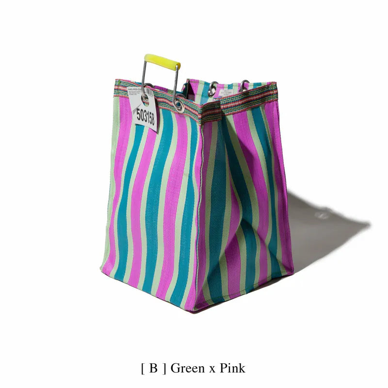 PUEBCO｜RECYCLED PLASTIC STRIPE BAG Rectangle D26 / 再生塑料條紋包 長方形 D26