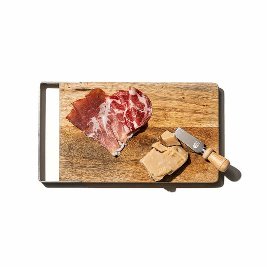 PUEBCO｜CUTTING BOARD / 20 x 32 / 不鏽鋼提把木製調理砧板