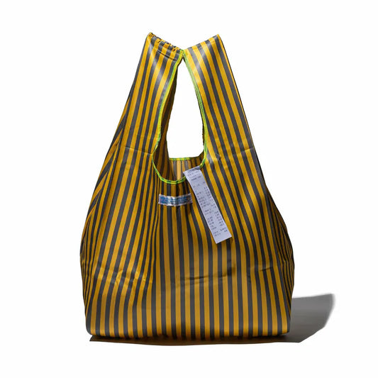 PUEBCO｜SCHOOL TIE FABRIC BAG Yellow x Gray / 學生領帶再製環保提袋 黃ｘ灰
