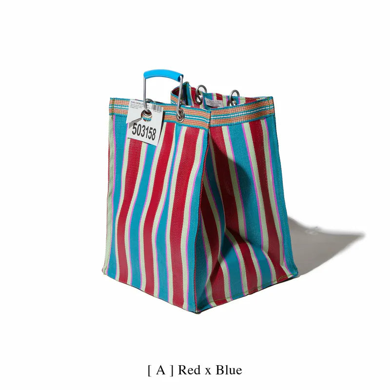 PUEBCO｜RECYCLED PLASTIC STRIPE BAG Rectangle D26 / 再生塑料條紋包 長方形 D26