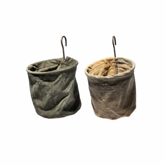 PUEBCO｜VINTAGE TENT FABRIC HOOK BASKET / Small / 再製軍布掛鉤籃 小
