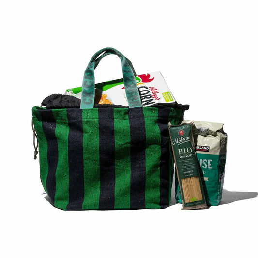 PUEBCO｜RUG BAG Green x Navy Blue / 地毯布包 綠 x 海軍藍