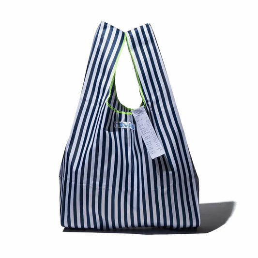 PUEBCO｜SCHOOL TIE FABRIC BAG Navy Blue x White / 學生領帶再製環保提袋 海軍藍ｘ白