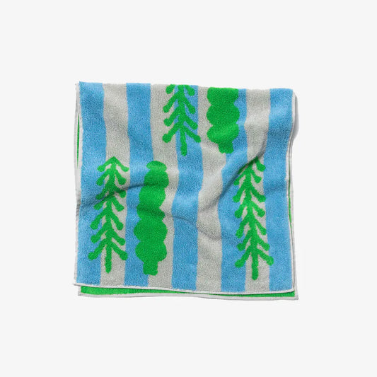 韓國 Warmgrey tail｜TREES - GREEN 草綠森林｜純棉毛巾 浴巾