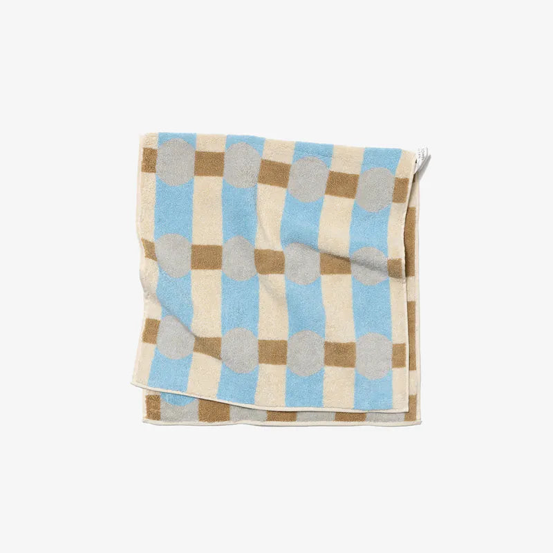 韓國 Warmgrey tail｜DOT CHECK - GREY ON CREAM 奶油圓點｜毛巾 浴巾