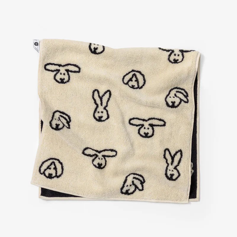 韓國 Warmgrey tail｜BUNNY BUNNY - CREAM 奶油兔｜純棉毛巾 浴巾